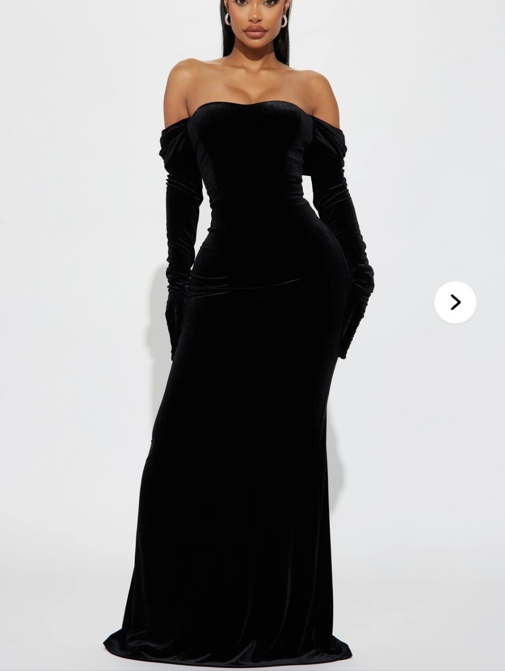 Fashion Nova Black Whimsigoth Romantic Witchy Gloved Velvet Gown Large